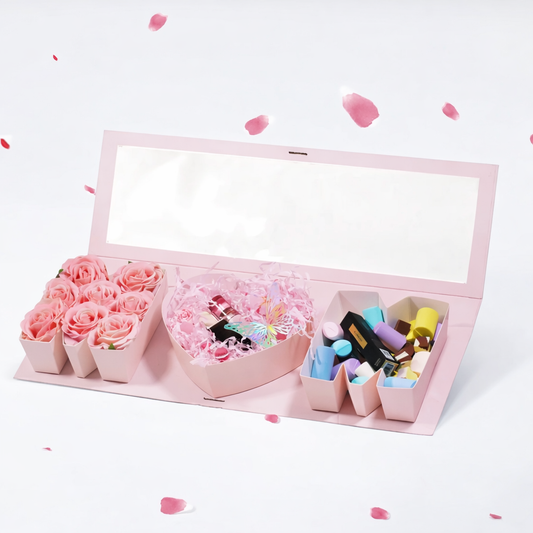 Pink/White 'M❤️M' Window Treat Box - 44x15x5.3cm