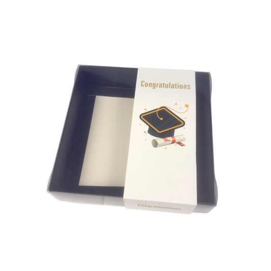 Clear Lid Box With Graduation Sleeve - 15 x 15 x 3.5cm