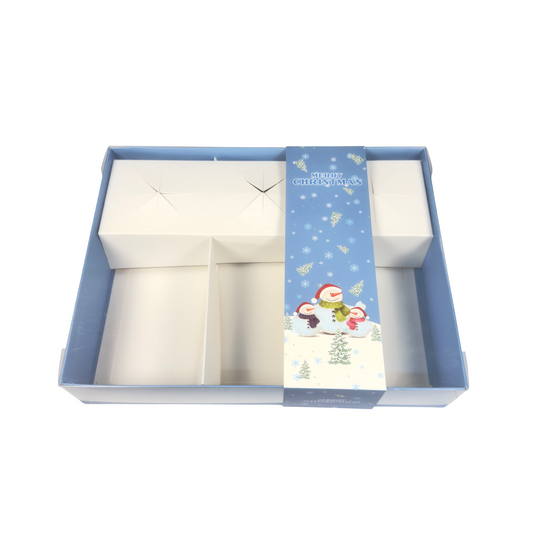 Clear Lid Fondue/Dipping Box with Christmas Sleeve