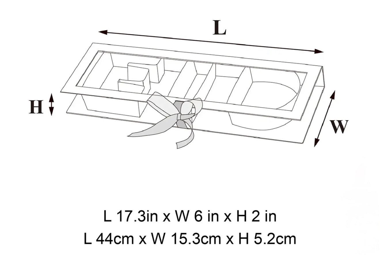 White "EID" Window Treat Box -44x15x5.3cm