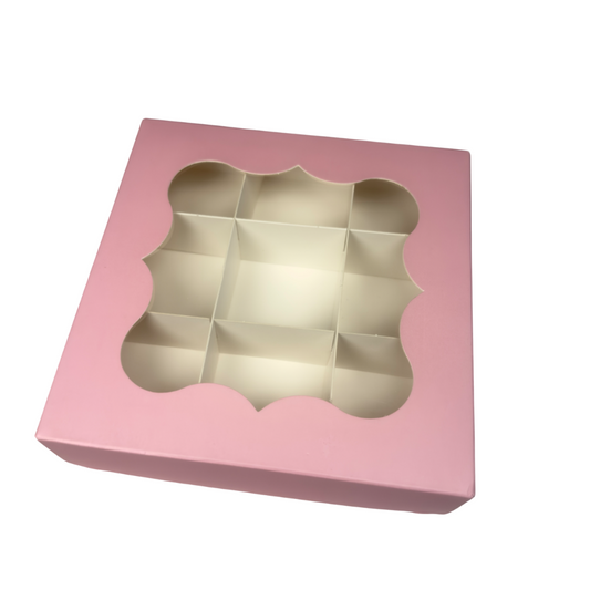 Empty Baby Pink Boxes with inserts - 15x15x3.5cm