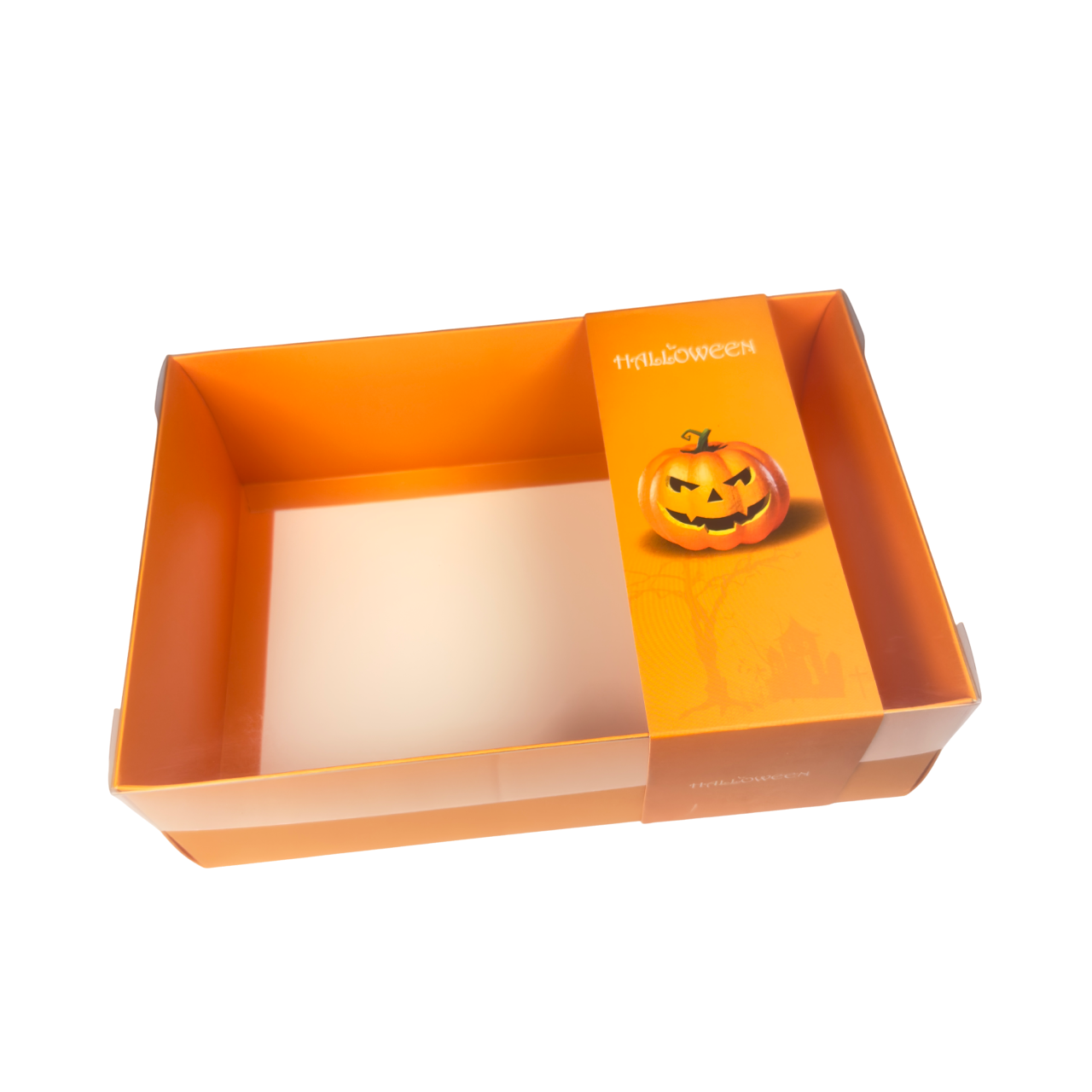 Clear Lid Deep Box With Halloween Sleeve - 24 x 16 x 8 cm