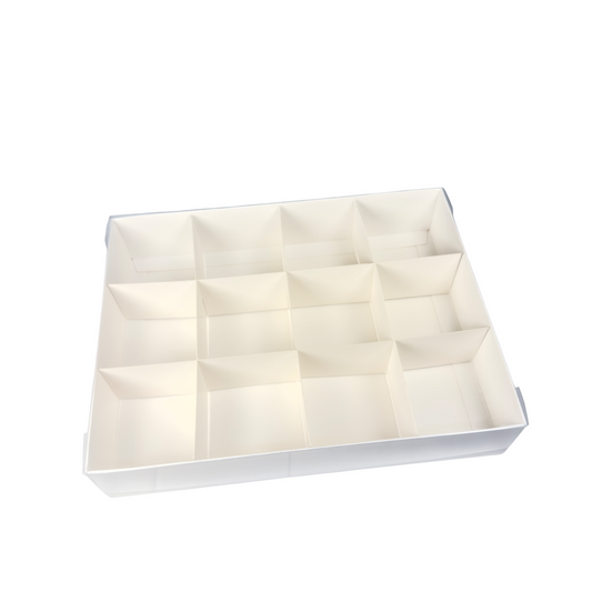 Clear lid White box with Congratulations sleeve - 26 x 20 x 5cm