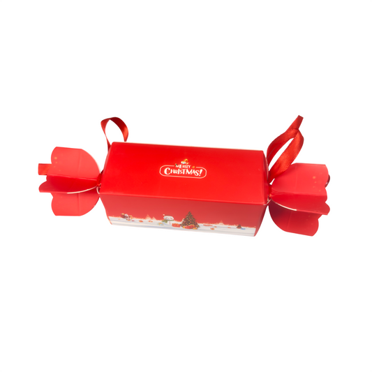 Red Christmas Design Crackers with Ribbons – 25.5 x 5 x 4cm