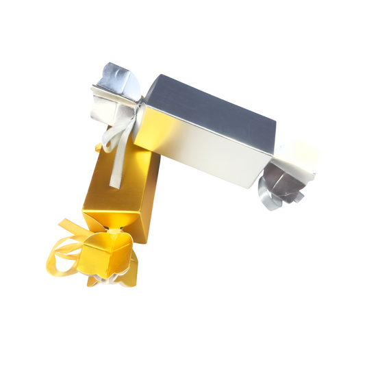 Premium Gold & Silver Crackers with Ribbons – 25.5 x 5 x 4cm