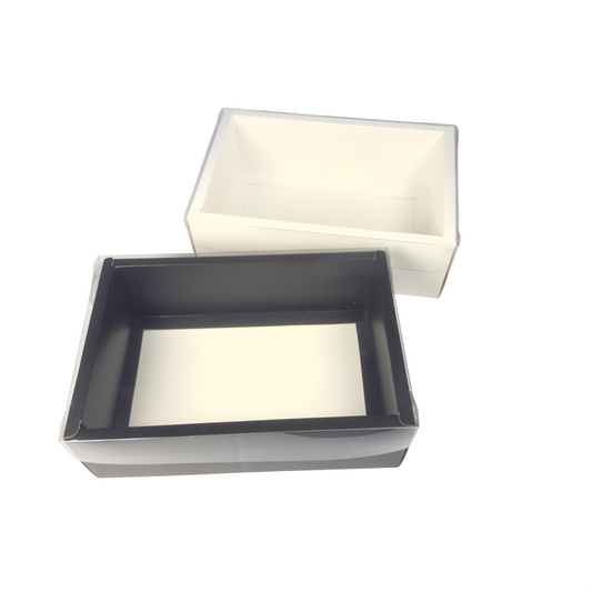 Clear Lid Deep Border Box  - 24 x 16 x 8 cm