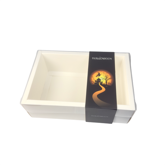 Clear Lid Border Box With Halloween sleeve - 24 x 16 x 8 cm