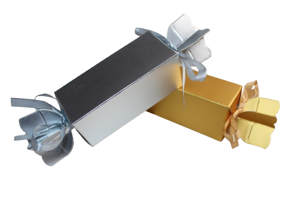 Premium Gold & Silver Crackers with Ribbons – 25.5 x 5 x 4cm