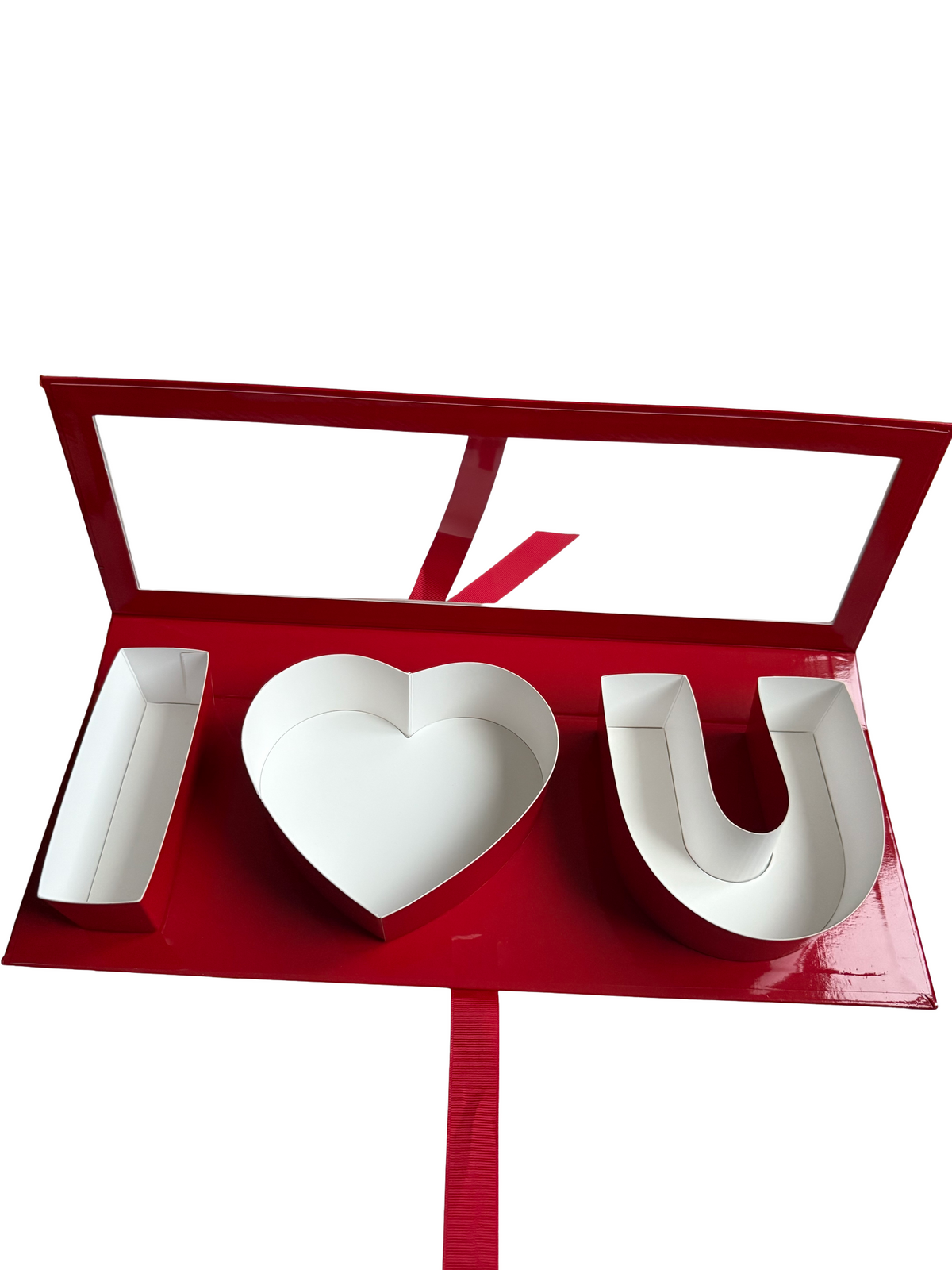 Red Fillable ' I❤️U' Window Treat Box - 44x15x5.3cm