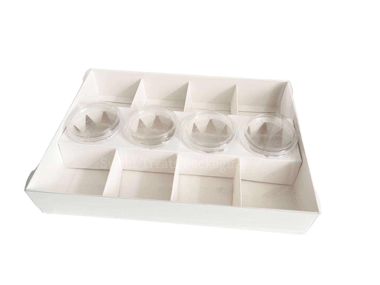 Clear Lid Fondue Box 8 Section
