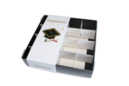 Clear Lid Box With Congratulations Graduation Sleeve - 15 x 15 x 3.5cm