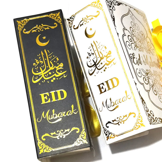 Eid Mubarak Book Style Favour / Box With Ribbon