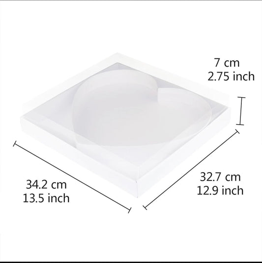 Large fillable heart with Clear lid box