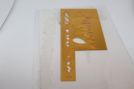 Happy Anniversary cake topper