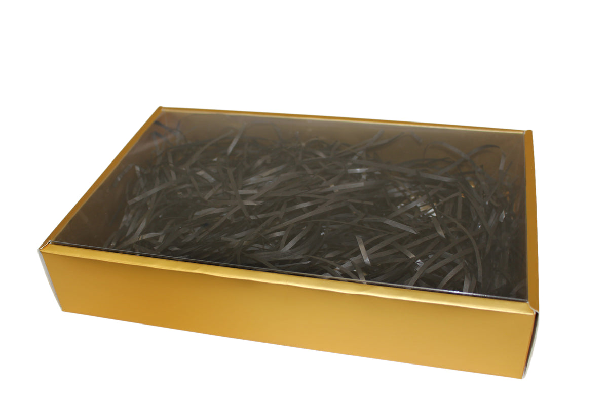 Gold Clear lid box 27 x 16 x 5 cm Sweet Treats Packaging
