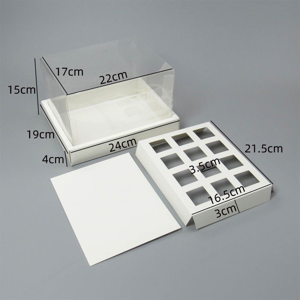 Transparent Dessert Cup/Shot Boxes with White Base (10 Pack) – 3 Sizes + Acrylic Dessert Cups Add-On