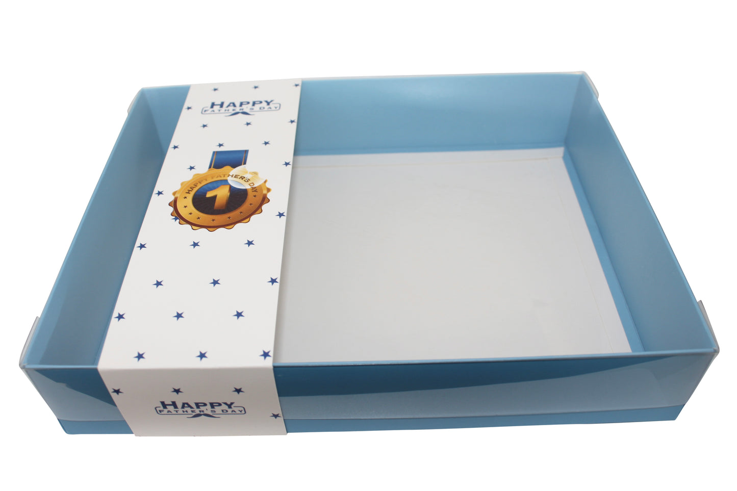 Clear Lid Box With Father's Day Sleeve - 26 x 20 x 5cm