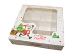 Santa's Festive Sleigh Window Boxes With Inserts - 15x15x3.5cm