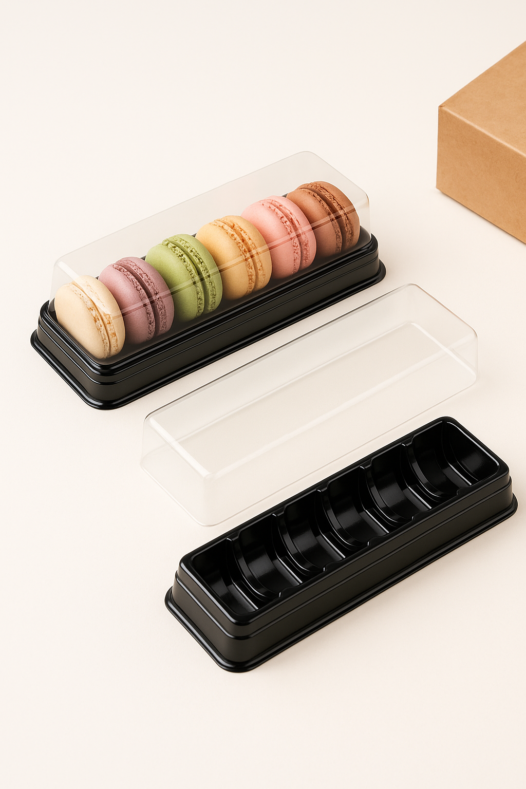 6 Hold Clear Lid Macaron Box/Tray – Sweet Treats Packaging