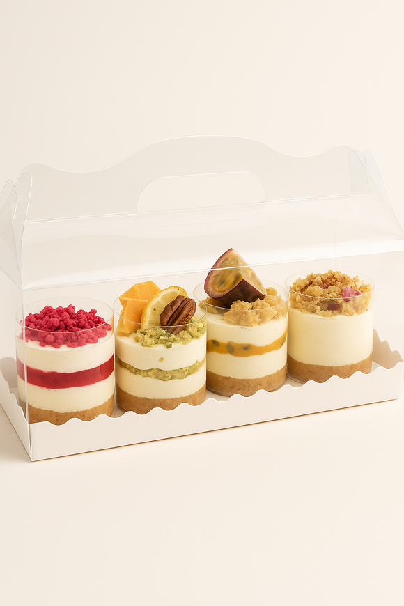 Clear Swiss Roll Box With Handle - 27.5x10.3x7.5cm