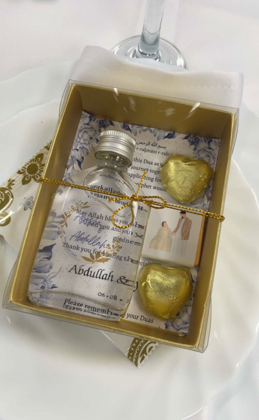 Gold Clear Lid Box - 12 x 9 x 3.5 cm