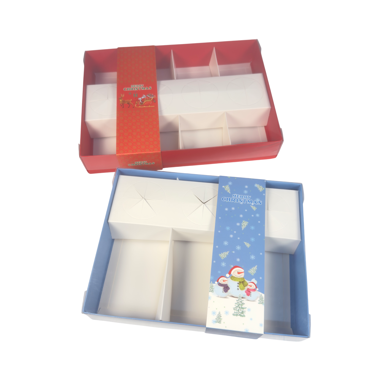 Clear Lid Fondue/Dipping Box with Christmas Sleeve