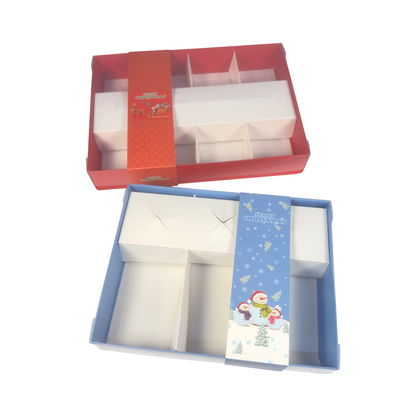 Clear Lid Fondue/Dipping Box with Christmas Sleeve