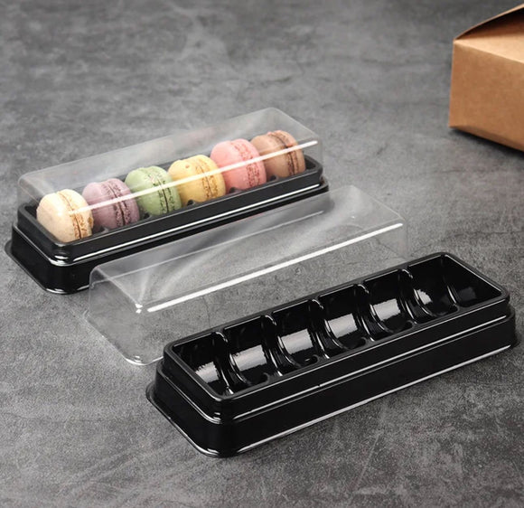 6 Hold Clear Lid Macaron Box/Tray