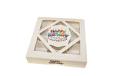 Empty Happy Birthday Multi-Colour Window Boxes - 15x15x3.5cm