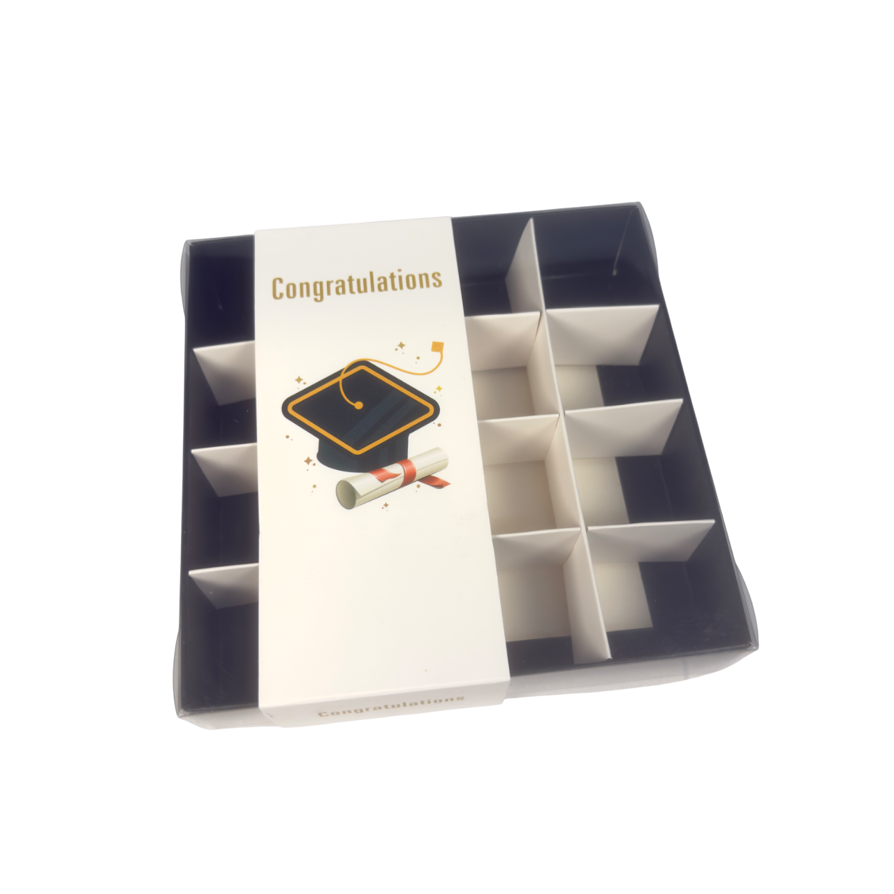 Clear Lid Box With Graduation Sleeve - 15 x 15 x 3.5cm