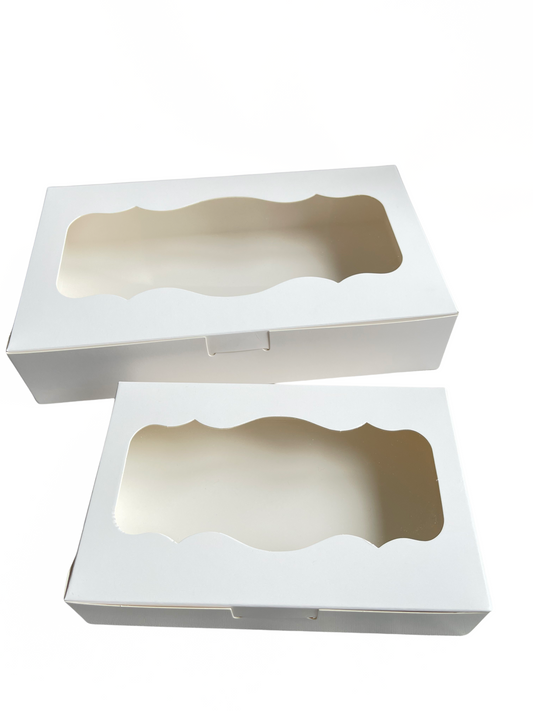 Bakery/Treat White Window Boxes - 2 Sizes