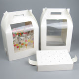 White Cake Pop Boxes- Window Box With Handle - up to 18 Hold