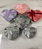 Fillable Marble Effect Heart Gift Boxes - Set of 3