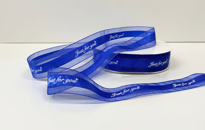 Organza Ribbon 'Just for You' Text