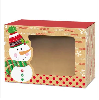 Christmas Window Bakery Boxes - 21.5 x 14.5 x 6.5 cm