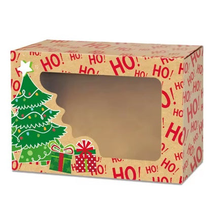 Christmas Window Bakery Boxes - 21.5 x 14.5 x 6.5 cm