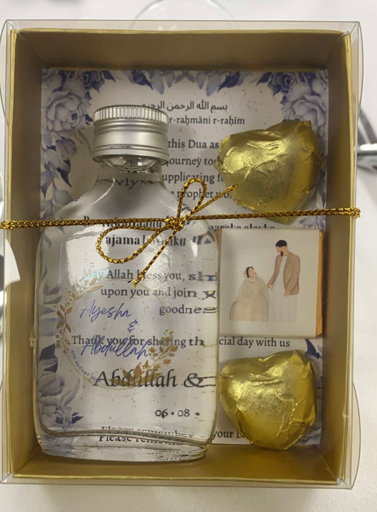 Gold Clear Lid Box - 12 x 9 x 3.5 cm