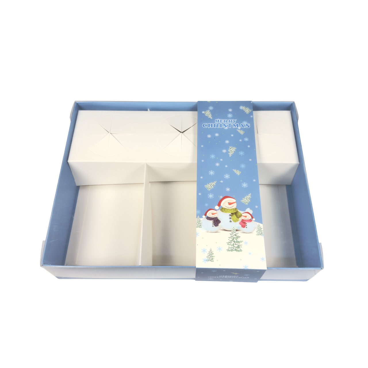 Clear Lid Fondue/Dipping Box with Christmas Sleeve