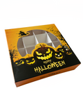 Orange & Black Halloween Pumpkin Window Boxes With inserts - 15x15x3.5cm