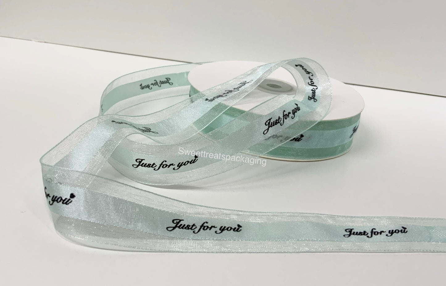 Organza Ribbon 'Just for You' Text