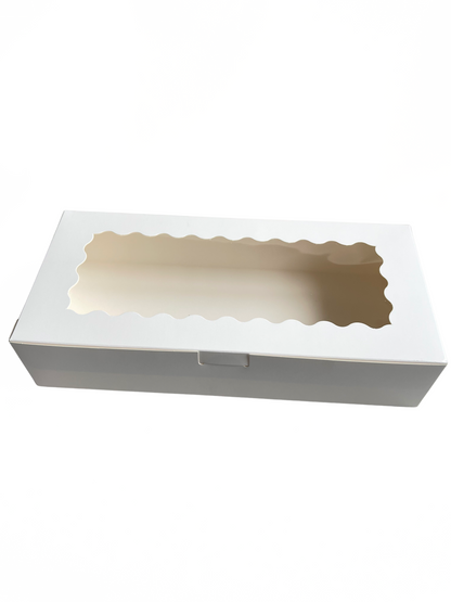 Bakery/Treat White Window Box - 30x14x6.5cm