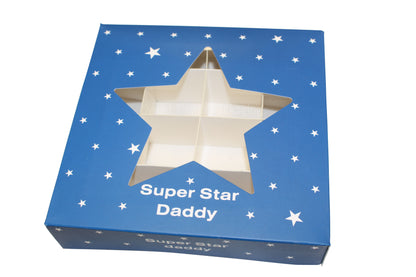 Empty Super Daddy Father’s Day Boxes With Inserts - 15x15x3.5cm - Bulk