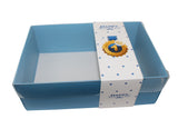 Clear Lid Blue Deep/Cupcake Box With Father’s Day Sleeve - 24 x 16 x 8 cm