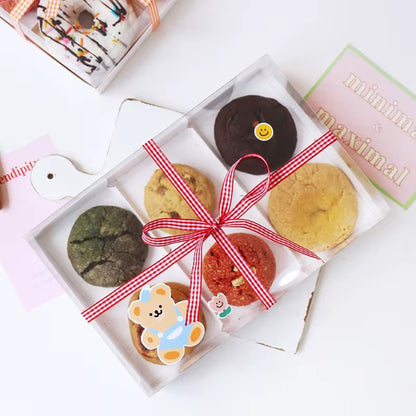 Clear Lid Donut & Brownie Box (4 or 6 Grid)