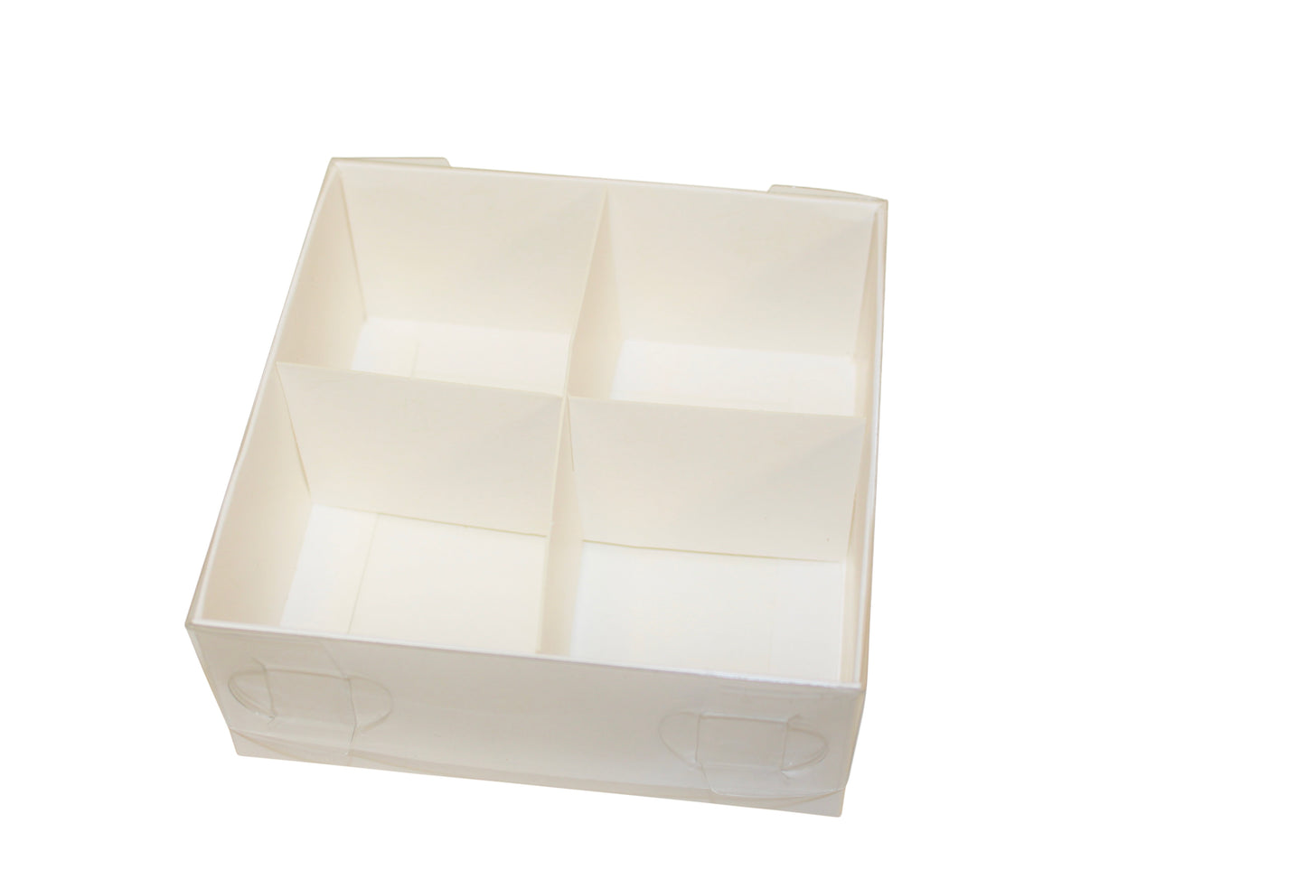 Clear Lid Box With Plain White Sleeve - Multiple Sizes