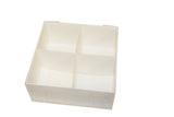 Clear Lid Box With Plain White Sleeve - Multiple Sizes