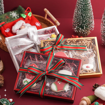 Luxury Clear Lid Presentation Box with Gold or Red Border – 27.8 x 17.8 x 3.5cm