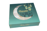 Green Ramadan Mubarak Moon Window Boxes - 15x15x3.5cm