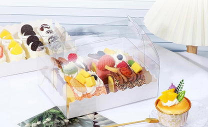 Clear Cake Box With Handle - 20x15x8cm