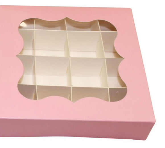 Empty Baby Pink Boxes with inserts - 15x15x3.5cm